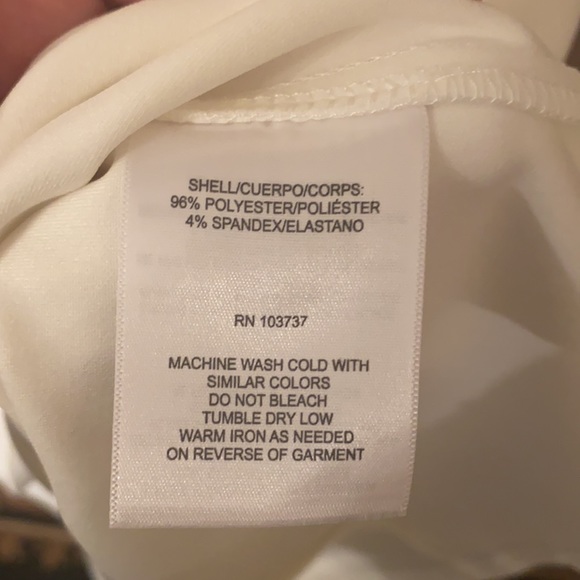 NWT Donna Morgan Ivory Faux Wrap Dress Sz 16 - Picture 9 of 10